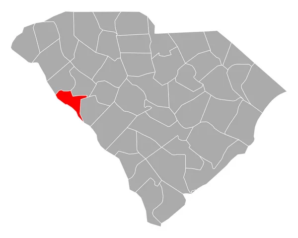 Mapa Mccormick Karolina Południowa — Wektor stockowy