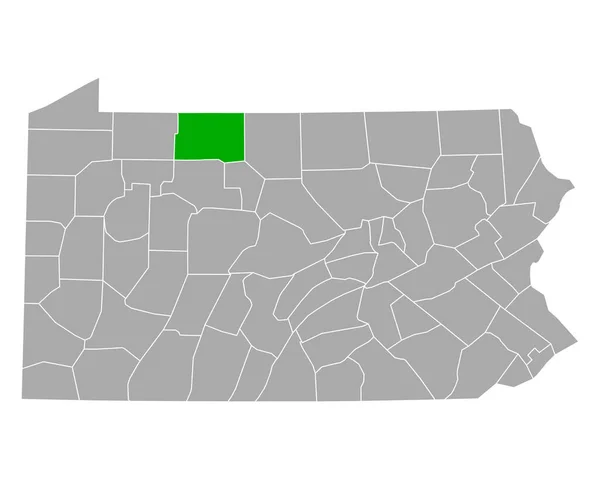 Mappa Mckean Pennsylvania — Vettoriale Stock