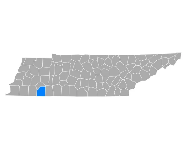 Mapa Mcnairy Tennessee — Stockový vektor