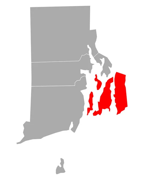 ロードアイランド州のニューポート市地図 — ストックベクタ