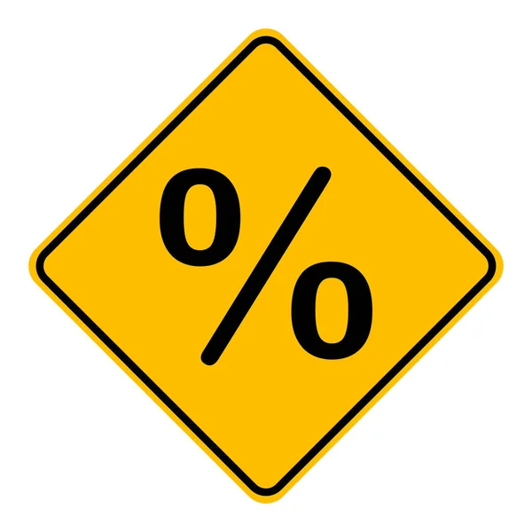 Prozent Und Verkehrszeichen Als Vektorillustration — Stockvektor