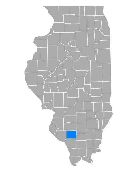 Mapa Perry Illinois — Stockový vektor