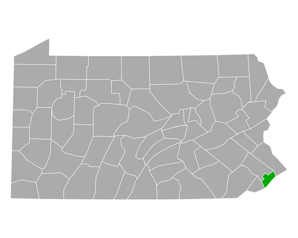 Mappa Filadelfia Pennsylvania — Vettoriale Stock