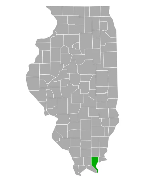 Mapa Pope Illinois — Archivo Imágenes Vectoriales