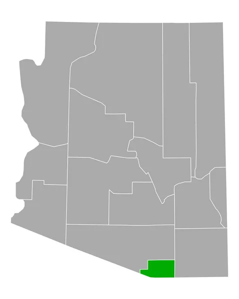 Karta Över Santa Cruz Arizona — Stock vektor