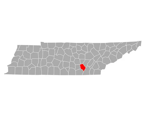 Mappa Sequatchie Tennessee — Vettoriale Stock