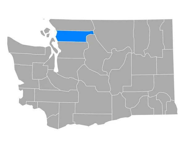 华盛顿Skagit地图 — 图库矢量图片