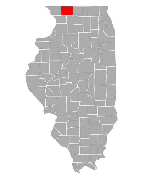 Mapa Stephensona Illinois — Wektor stockowy