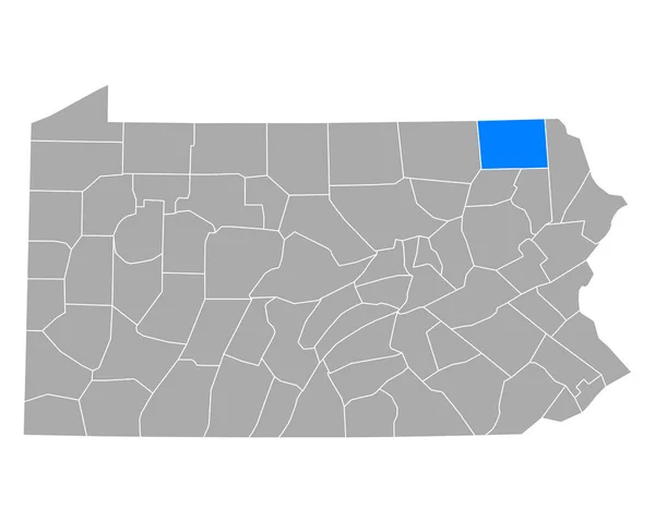 Karte Von Susquehanna Pennsylvania — Stockvektor