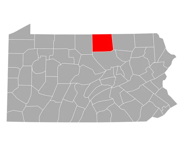 Pennsylvania Daki Tioga Haritası — Stok Vektör