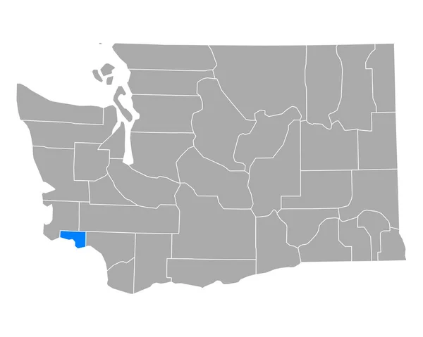 Mappa Wahkiakum Washington — Vettoriale Stock
