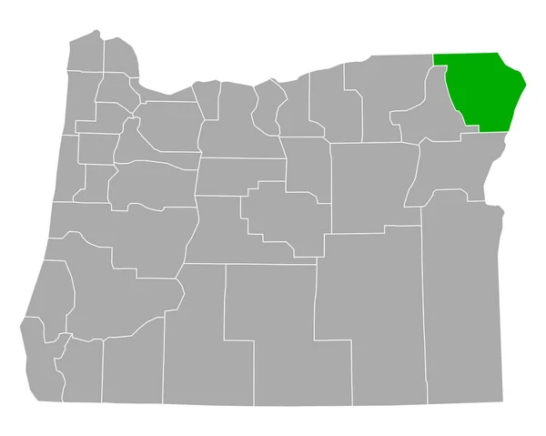Mapa Wallowa Oregon — Archivo Imágenes Vectoriales