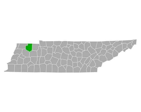 Mapa Frutas Vegetais Comércio Tennessee — Vetor de Stock