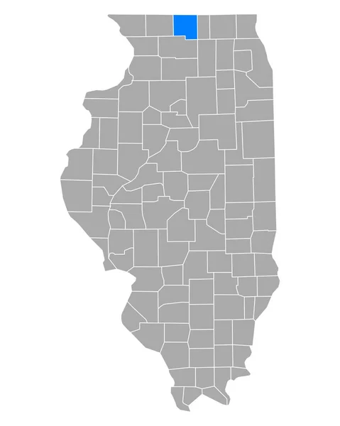 Mapa Winnebago Illinois — Wektor stockowy