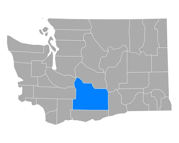 Carte Yakima Washington — Image vectorielle