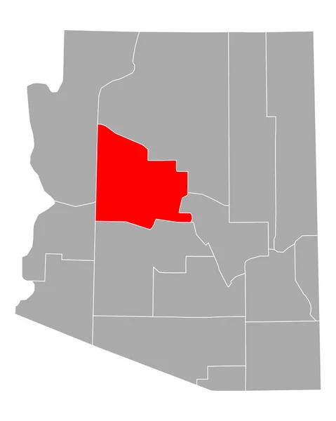 Mapa Yavapai Arizona — Vector de stock