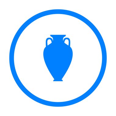 Vektör illüstrasyonu olarak amforo ve daire