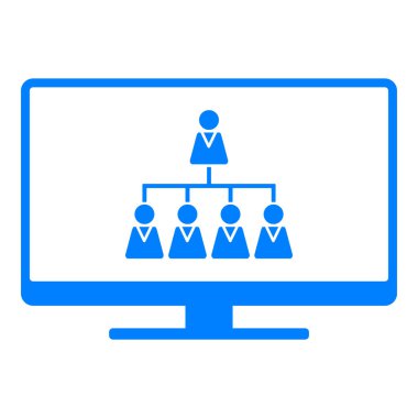 Vektör illüstrasyonu olarak hiyerarşi ve ekran