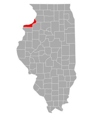 Illinois Rock Adası Haritası