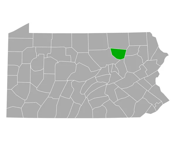 Mapa Sullivanu Pensylvánii — Stockový vektor