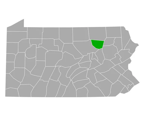 Карта Салливана Пенсильвании — стоковый вектор