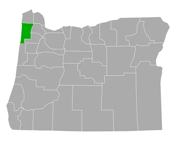 Mapa Tillamook Oregon —  Vetores de Stock