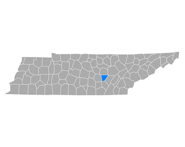 Carte Van Buren Tennessee — Image vectorielle