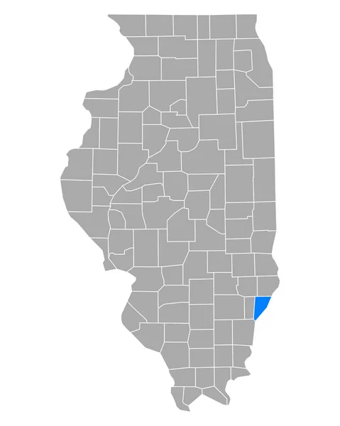 Mapa Wabash Illinois — Archivo Imágenes Vectoriales