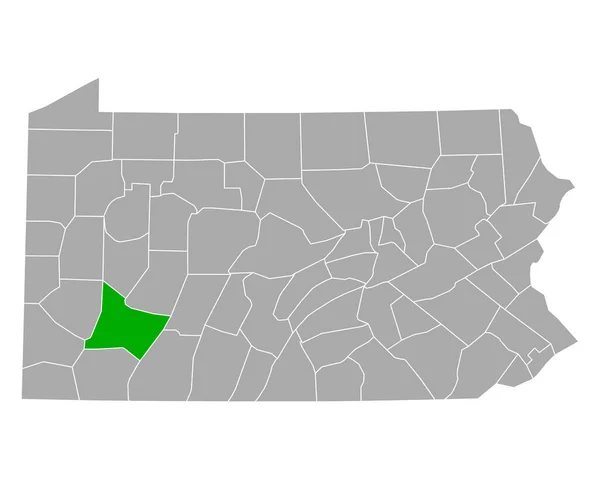 Carte Westmoreland Pennsylvanie — Image vectorielle