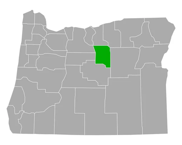 Mapa Wheeler Oregon — Vector de stock