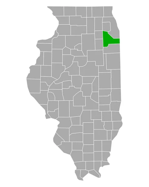 Mapa Willa Illinois — Wektor stockowy