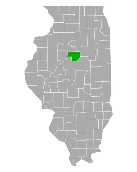 Mapa Marcenaria Illinois —  Vetores de Stock
