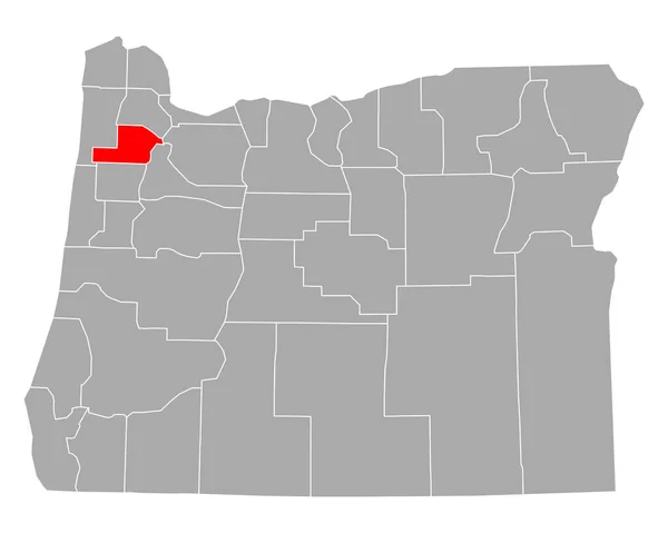 Mapa Yamhill Oregon — Archivo Imágenes Vectoriales