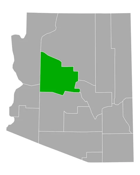 Mapa Yavapai Arizona — Vector de stock