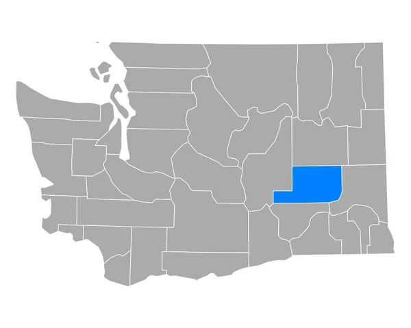 Mapa Adams Washington — Vector de stock