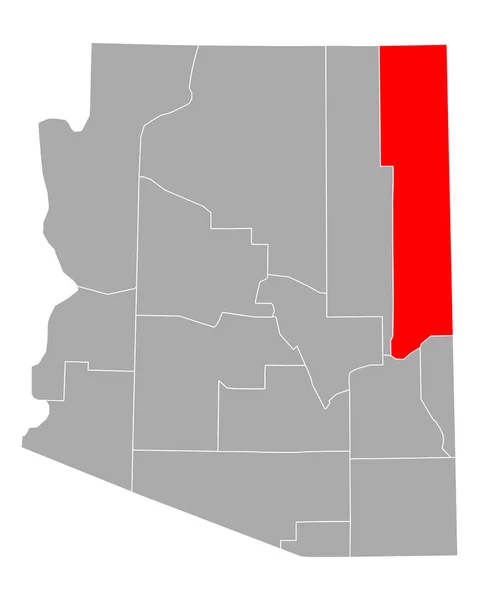 Mapa Apache Arizona — Vector de stock