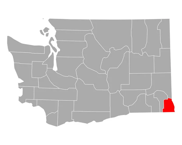 Mapa Asotin Washington — Archivo Imágenes Vectoriales