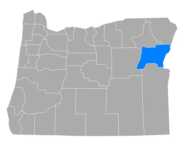 オレゴン州のベイカー地図 — ストックベクタ