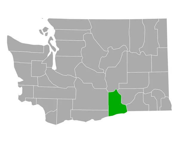 Mapa Benton Washington — Archivo Imágenes Vectoriales