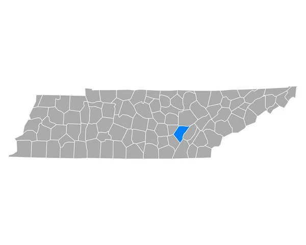 Mapa Bledsoe Tennessee — Vetor de Stock