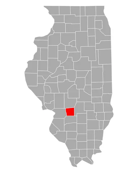 Mapa Bonda Illinois — Wektor stockowy