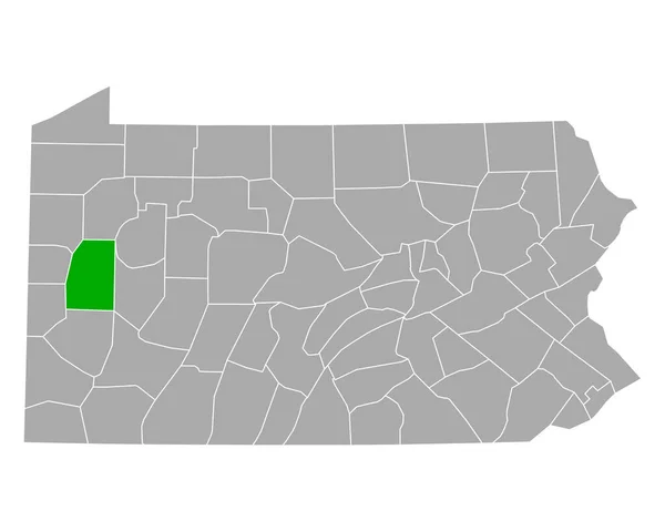 Mapa Butler Pennsylvania — Archivo Imágenes Vectoriales