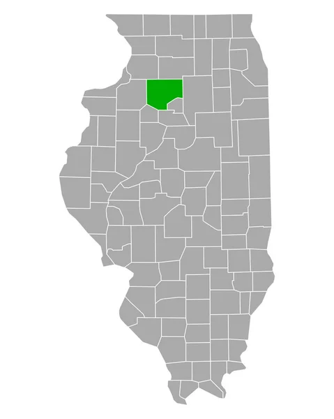 Χάρτης Του Γραφείου Στο Illinois — Διανυσματικό Αρχείο