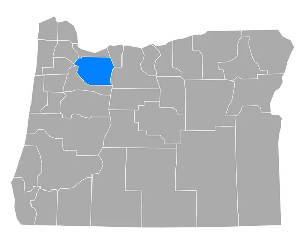 Mapa Clackamas Oregon — Vector de stock