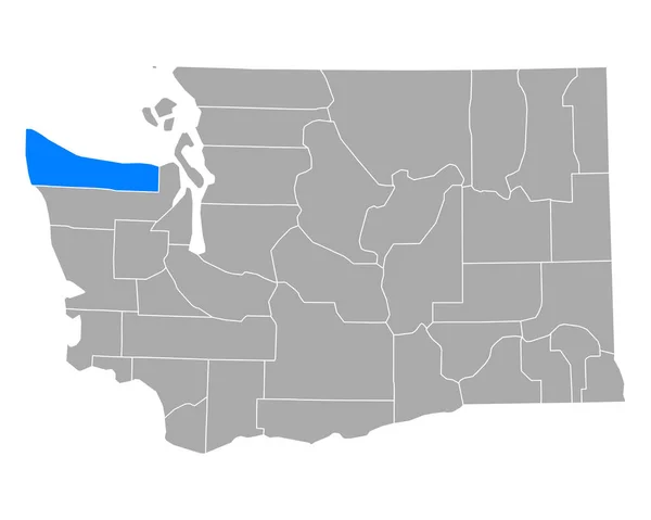 Carte Clallam Washington — Image vectorielle