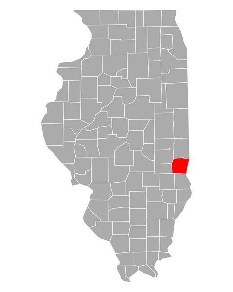 Mapa Clarka Illinois — Wektor stockowy
