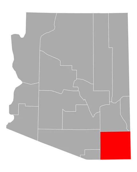 Mapa Cochise Arizoně — Stockový vektor