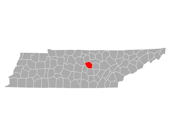 Mapa Dekalb Tennessee — Vetor de Stock