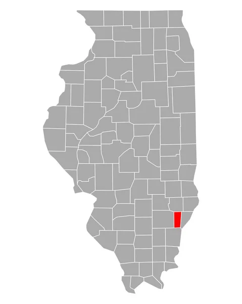 イリノイ州のエドワーズ地図 — ストックベクタ