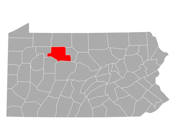 Carte Des Wapitis Pennsylvanie — Image vectorielle